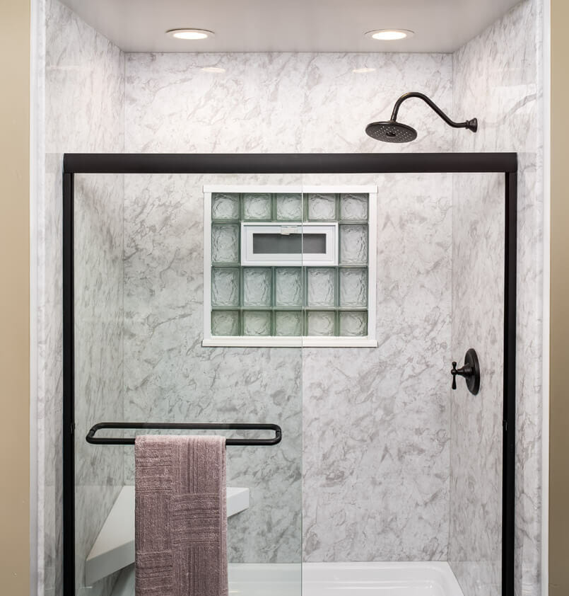 Remodeled shower