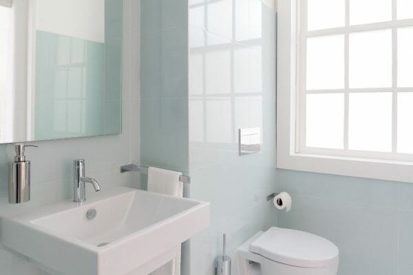 Small bathroom with sleek design