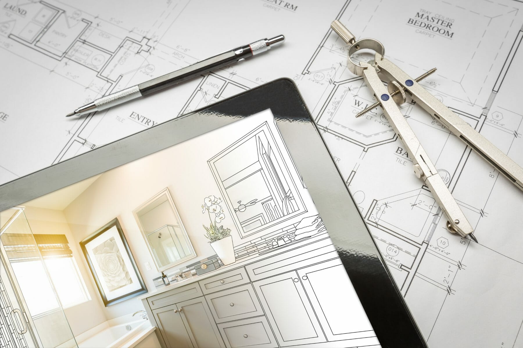 Remodeling plan on iPad